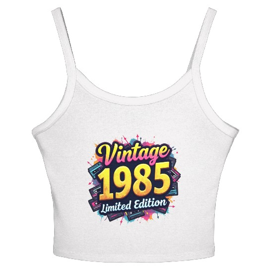 vintage 1985 limited edition Women's Spaghetti Strap Tank Top