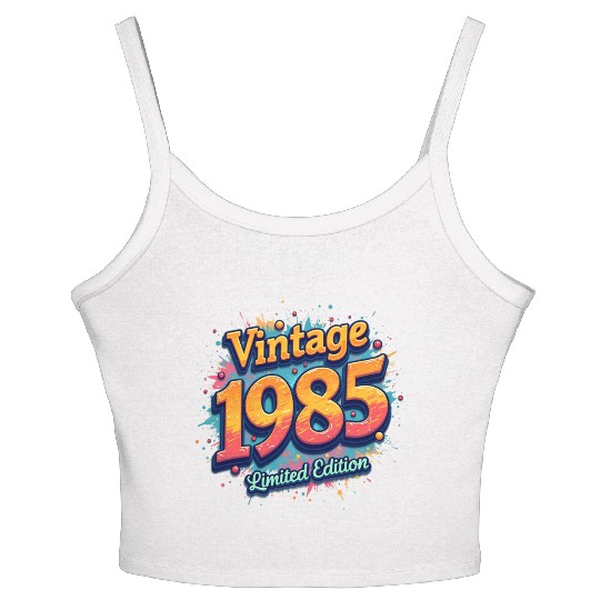 vintage 1985 limited edition Women's Spaghetti Strap Tank Top