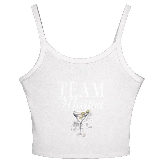 Team Martini Cocktail Bartender Women's Spaghetti Strap Tank Top