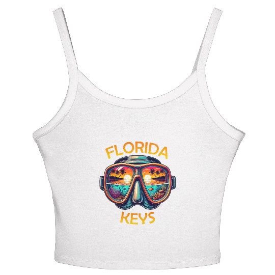 Florida Keys Diving Beach Sunset Women's Spaghetti Strap Tank Top