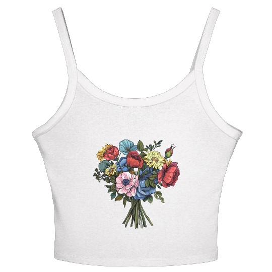 Flower Bouquet Flowers Flowers Women's Spaghetti Strap Tank Top