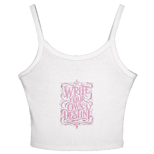 Write Your Own Destiny Women's Spaghetti Strap Tank Top – Empowerment Women's Spaghetti Strap Tank Top