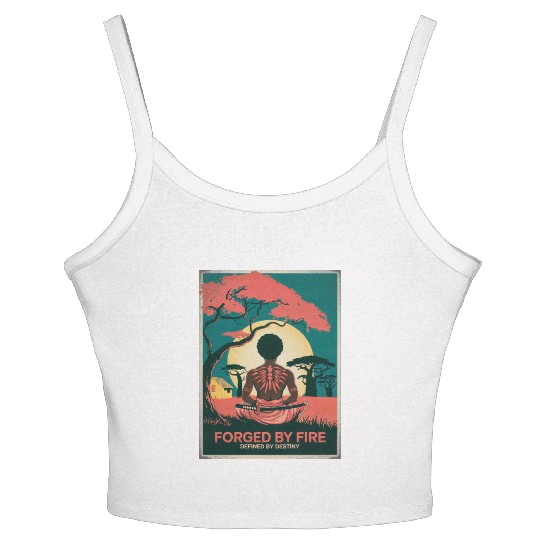 Vintage Afro Samurai Warrior - Forged By Fire Women's Spaghetti Strap Tank Top