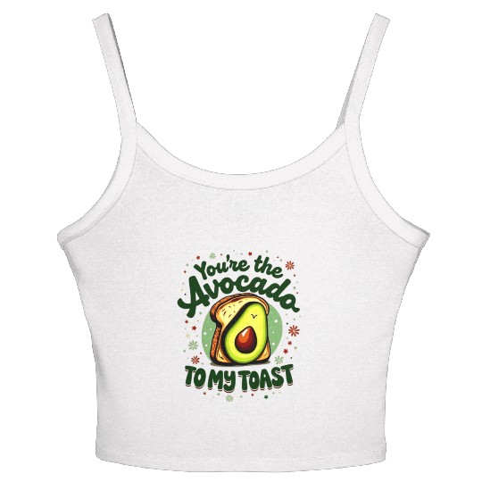 You're the Avocado to My Toast: Cute Avocado theme Women's Spaghetti Strap Tank Top