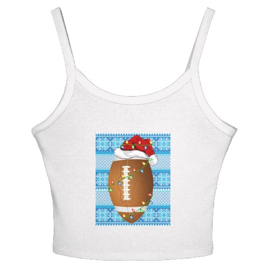 Rugby Christmas Lights Women's Spaghetti Strap Tank Top
