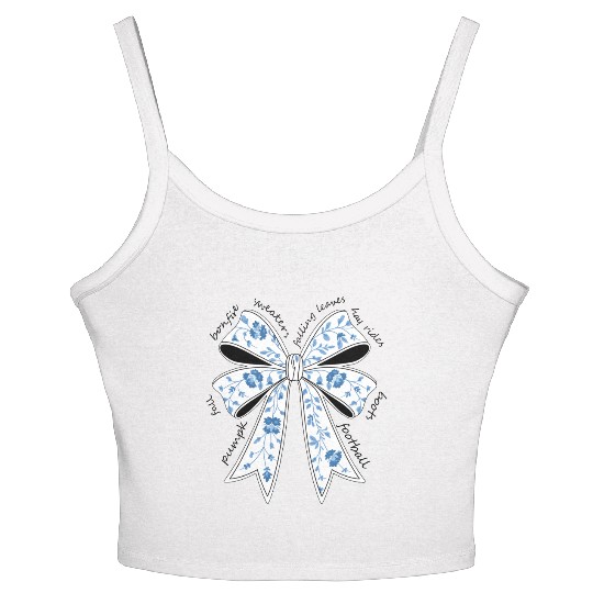 Christmas Coquette Bow, Merry Christmas Women's Spaghetti Strap Tank Top
