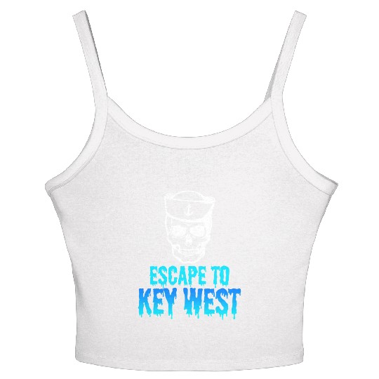 Florida Sailing FLYING TO KEY-WEST Sunshine-State Women's Spaghetti Strap Tank Top