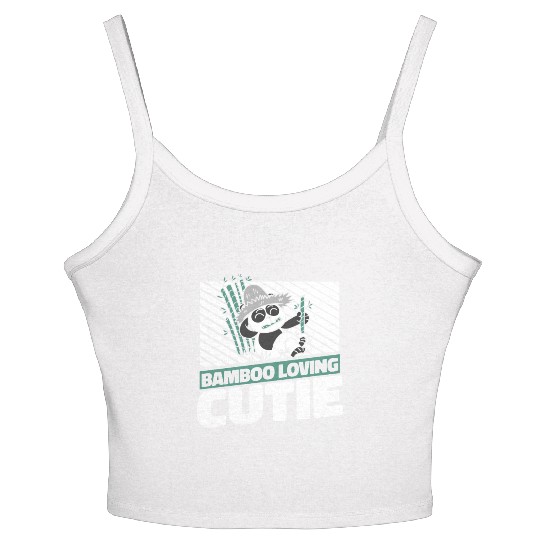 Bamboo Loving Cutie Panda Bear Friend Giant Panda Women's Spaghetti Strap Tank Top