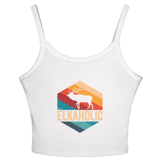 Elk Hunting Elkaholic Hunters Women's Spaghetti Strap Tank Top