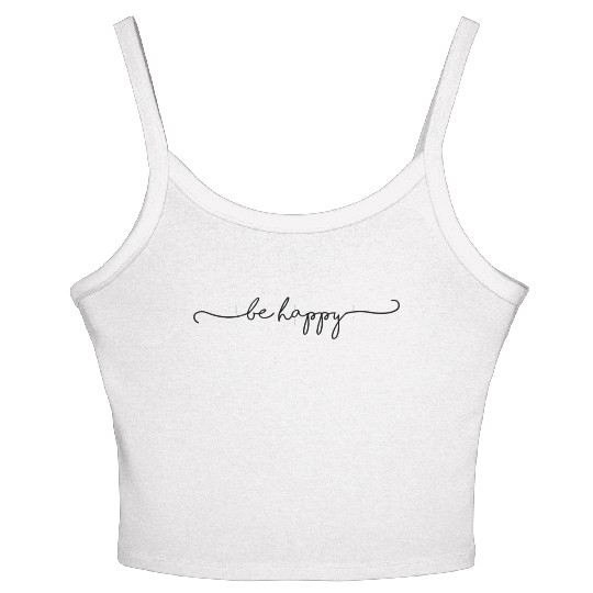 Be Happy Women's Spaghetti Strap Tank Top