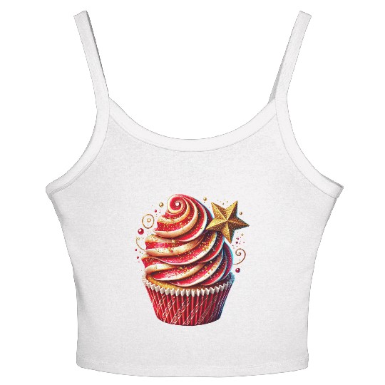 Christmas ice cream, Merry Christmas Women's Spaghetti Strap Tank Top