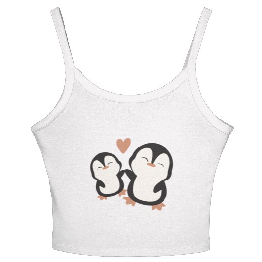 Brown Flat Illustrative Newborn Women's Spaghetti Strap Tank Top