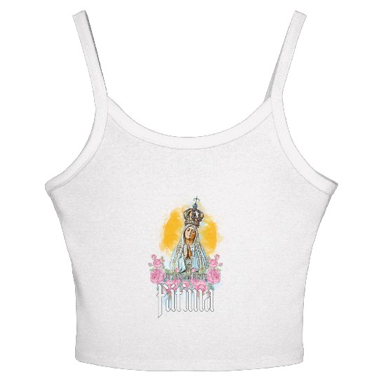 Our Lady of the Rosary of Fátima - Portugal Women's Spaghetti Strap Tank Top