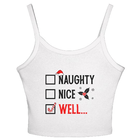 Naughty or Nice Funny Christmas Women's Spaghetti Strap Tank Top