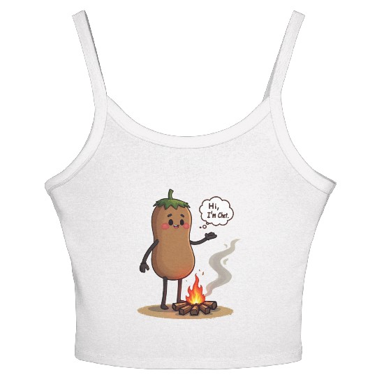 Chestnuts Roasting Christmas Cartoon Women's Spaghetti Strap Tank Top