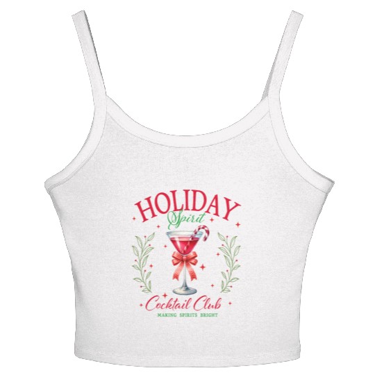 Holiday Spirit Cocktail Club Women's Spaghetti Strap Tank Top