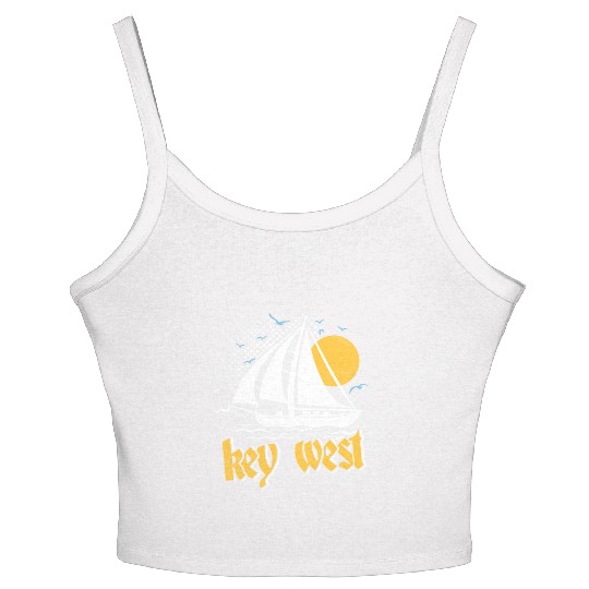 KEY-WEST FLORIDA Sunshine-State West Keys Women's Spaghetti Strap Tank Top