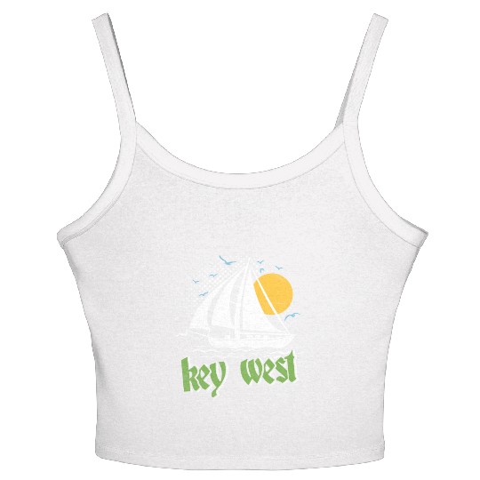 KEY-WEST FLORIDA Sunshine-State West Keys Women's Spaghetti Strap Tank Top