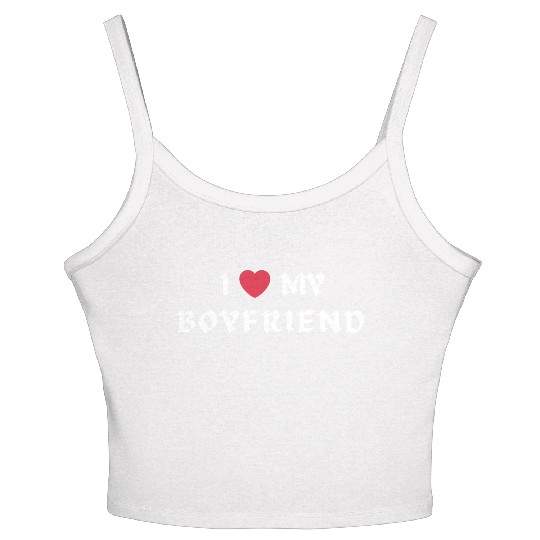I Love My Boyfriend Women's Spaghetti Strap Tank Top