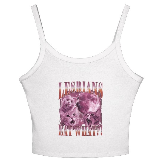 Lesbians Eat What Women's Spaghetti Strap Tank Top