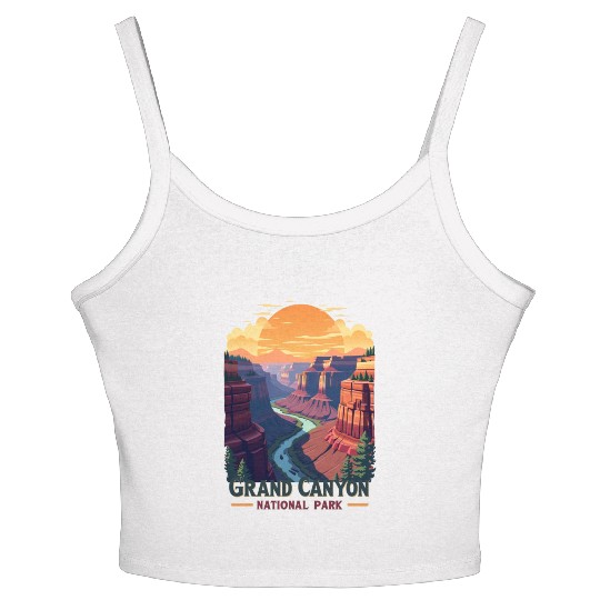Majestic Grand Canyon: Nature's Masterpiece Women's Spaghetti Strap Tank Top