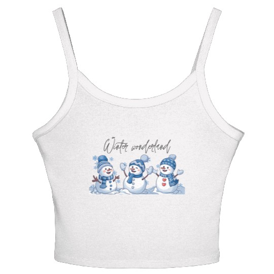 Snowman Christmas, Funny Snowman Women's Spaghetti Strap Tank Top