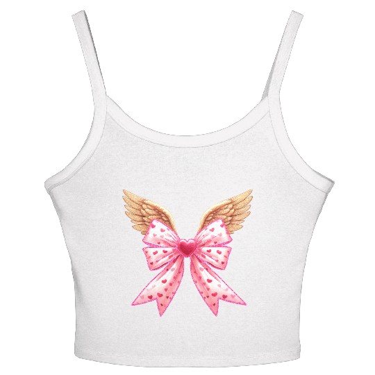 Cupid Bow, Valentine Retro Women's Spaghetti Strap Tank Top