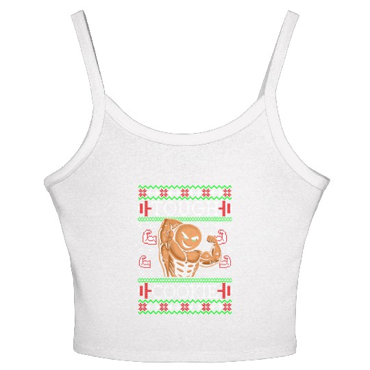 Gingerbread Man Funny Christmas Workout Gym Ugly Women's Spaghetti Strap Tank Top
