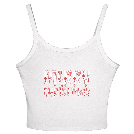 Heavenly Holiday Blessings : Merry Christmas Women's Spaghetti Strap Tank Top