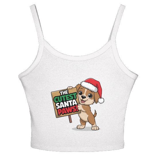 Cutest Santa Paws Women's Spaghetti Strap Tank Top