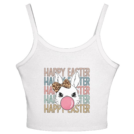 Happy Easter Bunny, Easter Day Women's Spaghetti Strap Tank Top
