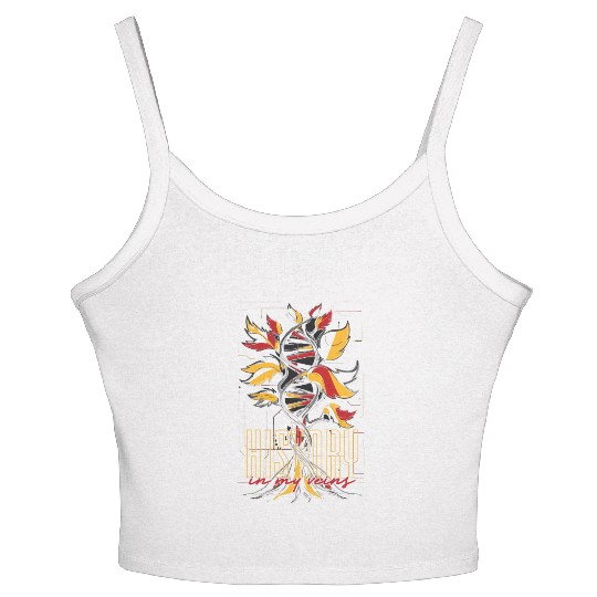 Genealogy Genealogist German History In My Veins Women's Spaghetti Strap Tank Top