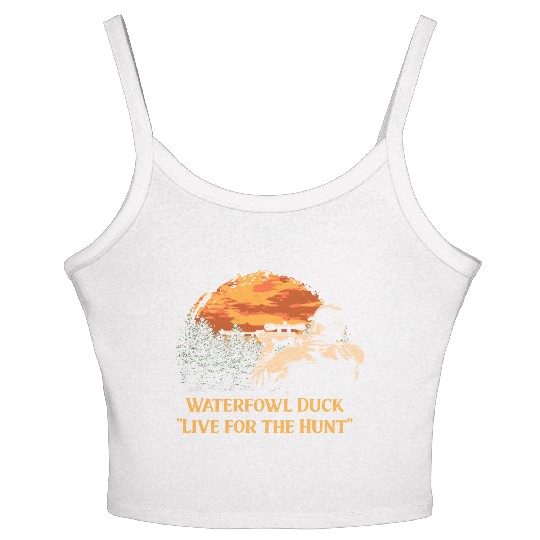 Waterfowl Duck Live for the Hunt Cast Around Women's Spaghetti Strap Tank Top
