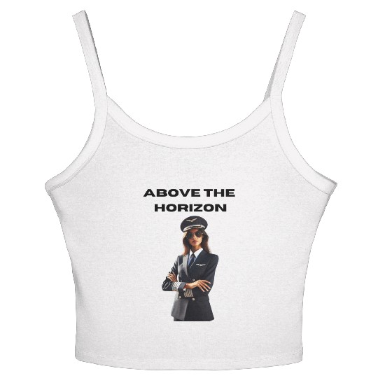 Above The Horizon - Women's Spaghetti Strap Tank Top for Pilots