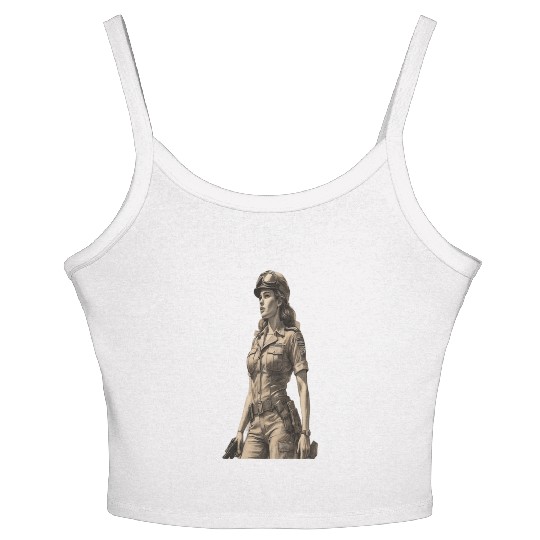 Fearless Defender: Strong, Bold, and Unstoppable Women's Spaghetti Strap Tank Top