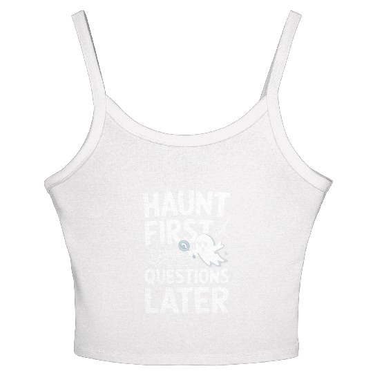 Paranormal Comedy Funny Ghost Humor Lighthearted Women's Spaghetti Strap Tank Top