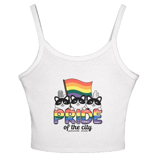 Pride of Jacksonville City Florida USA Rainbow Fla Women's Spaghetti Strap Tank Top