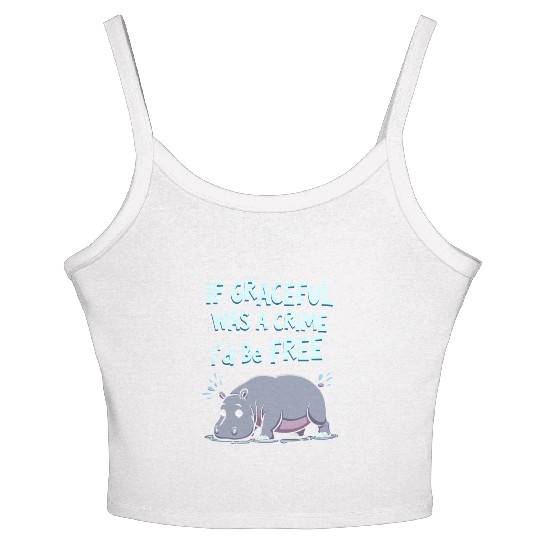 Hippo Humor Sarcastic Quotes Funny Wildlife Women's Spaghetti Strap Tank Top