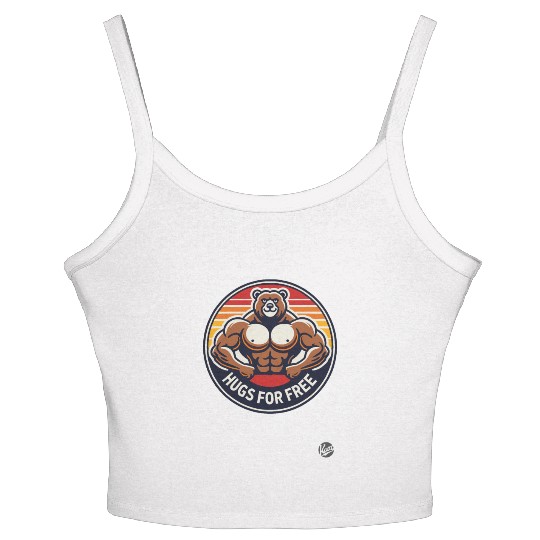 Bodybuilder Bear Gives Free Hugs Women's Spaghetti Strap Tank Top