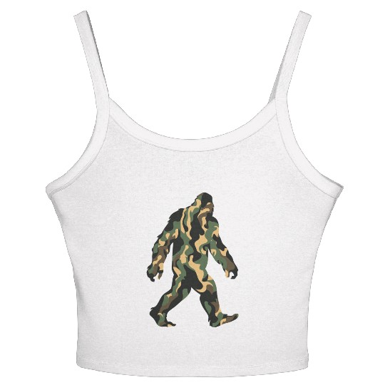 Camouflage Bigfoot - Hidden in Plain Sight Women's Spaghetti Strap Tank Top