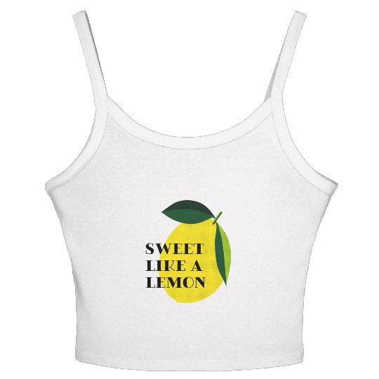 Sweet like a lemon Fruit Citrus Yellow Summer Women's Spaghetti Strap Tank Top