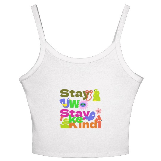 Stay Woke, Stay Kind – Inspirational Women's Spaghetti Strap Tank Top