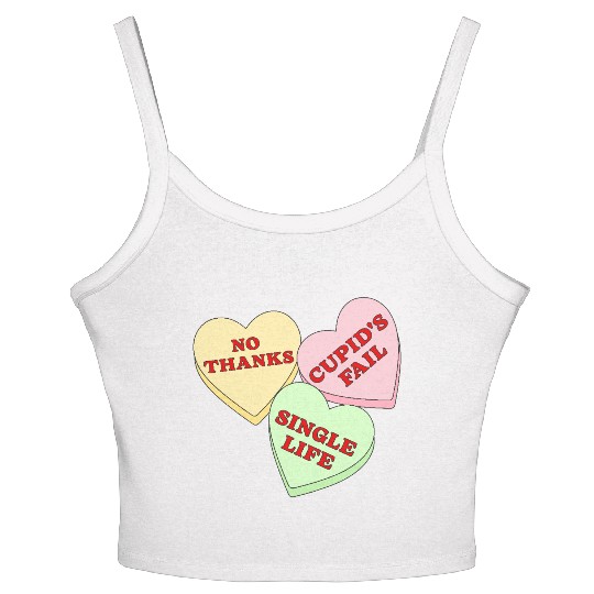 Valentines Candy Hearts Women's Spaghetti Strap Tank Top