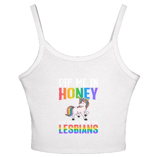Throw Me To The Lesbians Lesbian Pride LGBTQ Women's Spaghetti Strap Tank Top