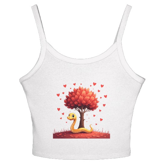 I love my snake heart tree Women's Spaghetti Strap Tank Top