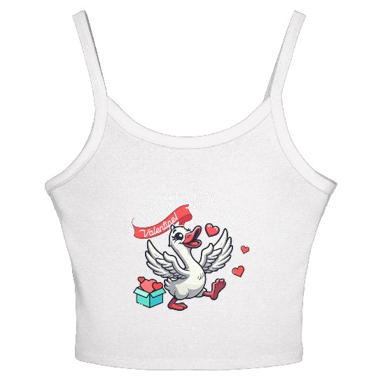 You’re My Silly Goose – Funny Valentine Design Women's Spaghetti Strap Tank Top