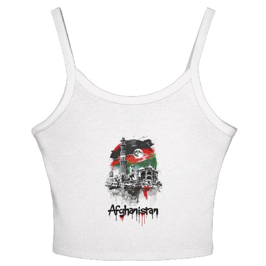 Kabul Store Afghanistan Urban View Women's Spaghetti Strap Tank Top