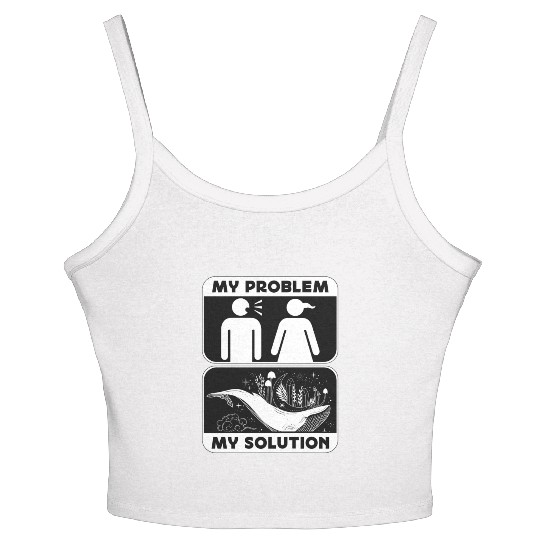Whale Watching My Problem My Pictogram Mom Dad Women's Spaghetti Strap Tank Top