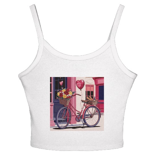 French Picnic Women's Spaghetti Strap Tank Top