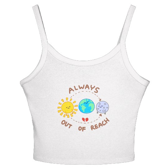 Always out of reach - sun and moon Women's Spaghetti Strap Tank Top